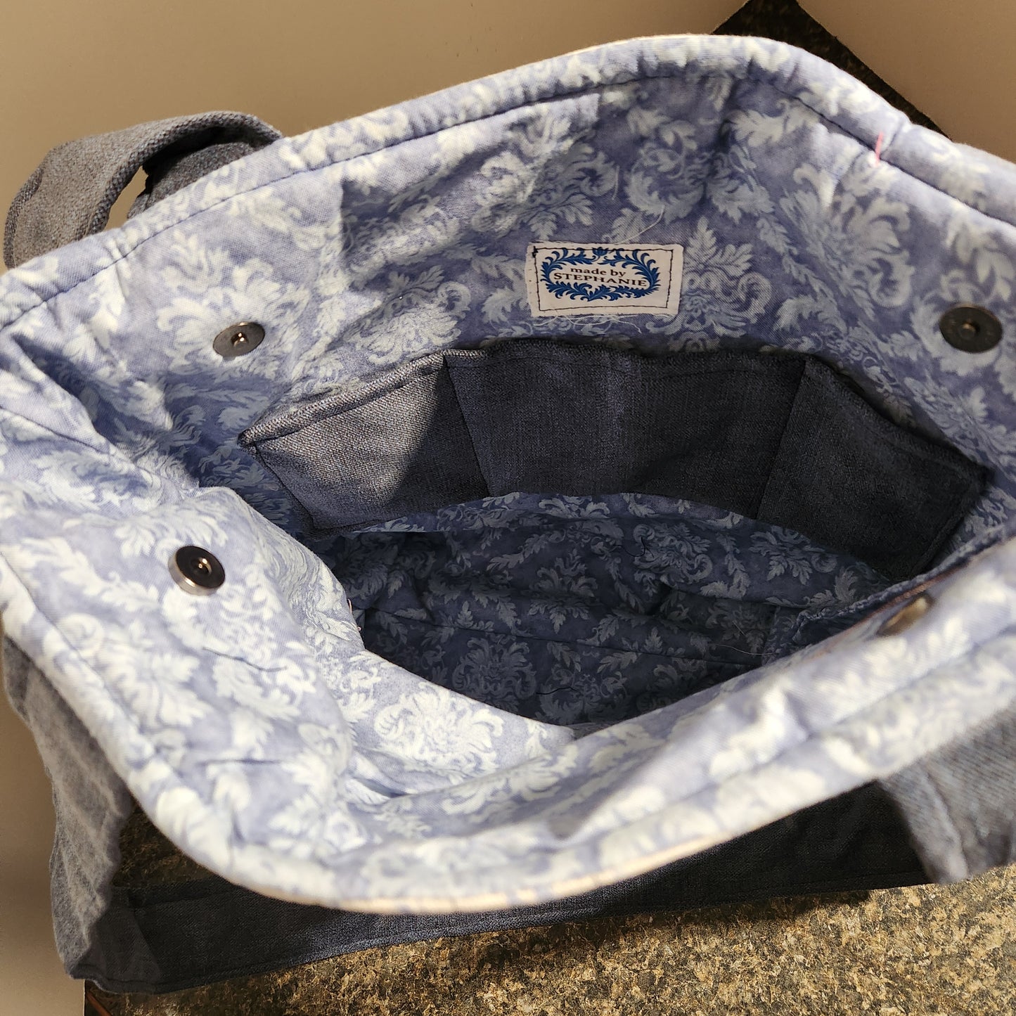 "Bows and Blues" Tote Bag