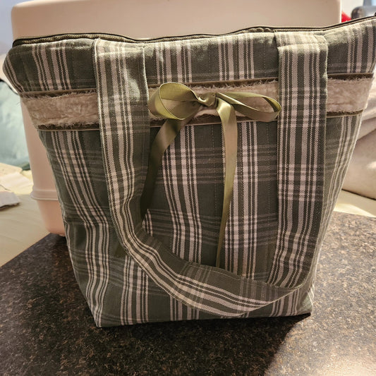 "Glad in Plaid" Tote Bag